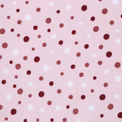 Tkanine od flisa Od flanela od flisa. 3 polka točkice, ružičasta, 12 metara