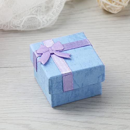 Kartonska kutija za nakit glomazna kutija od građevinskog papira za nakit poklon kutija s pamučnim punjenjem i poklopcem Razdjelnici