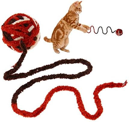 OALLK CAT igračka kućna ljubimca psa mačića dugački rep nejasan zveckanje ogrebotina uhvati igračke vunene konop lopta