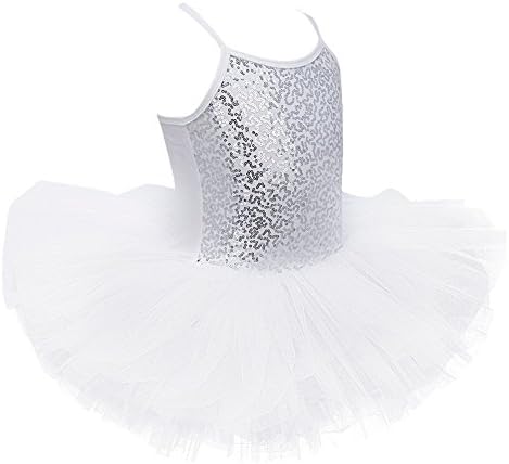 Iwemek Toddler Girls Sequin Camisole balet leotards tutu haljina Sjajna sjajna naramenica balerina plesna kostim plesna odjeća