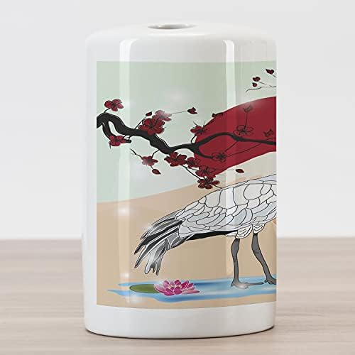 Kuhabilni koi riblji keramički držač četkice za zube, japanska kultura nadahnuta dizalicama i morskim životinjama Sakura grana umjetnost,