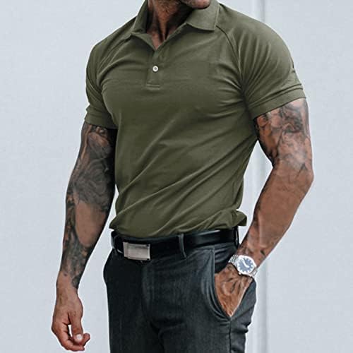 XXBR muške polo majice kratki rukavi povremeni golf vrhovi ljetni atletski sportski teniski košulja prednja ploča gumba majice majice