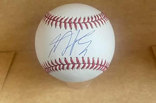 Trent Grisham San Diego Padres potpisao je autogramirani M.L. Baseball Bas svjedočio