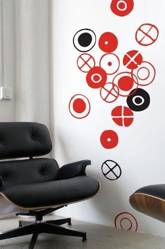 Zidna naljepnica Blik E-Ci-circles-1, Eames Circle, mali, grafit