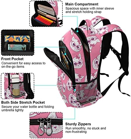 Jiponi mačići ružičaste ruže naočale za djevojčice za djevojčice školske školske torbe za putnički prijenosni otvor za ruksak torbica