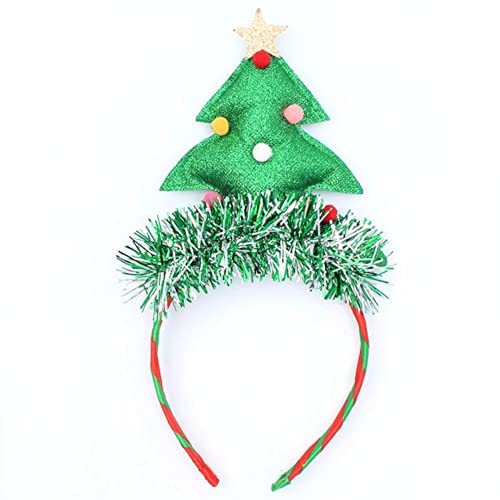 Podstavljeni motiv božićnog drvca i šljokica Alice traka za kosu za kosu