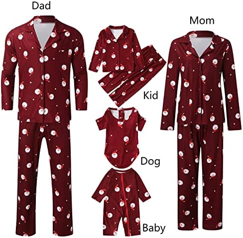 Obiteljska pidžama obiteljska božićna pidžama Set dugih rukava Slatki plus obiteljska božićna pidžama set
