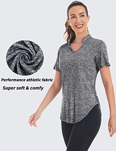 STIEHIOK Ženske košulje u teretani kratki rukavi vrhovi za vježbanje hlađenje brze suhe majice atletske joge golf majice