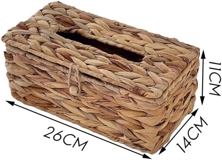Zhaolei vodena hijacintska tkana kutija za tkivo Rattan tkani poklopac sanitarna kutija za papir obiteljska dnevna soba ispiranje papirnate