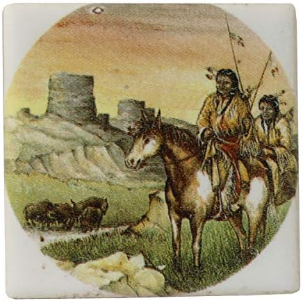 Indijanci na leđima konja love magnet od bivolskih pločica