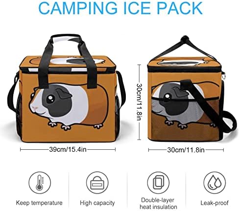 Kutija za hladnjak za zamorca izolirana nepropusna torba prijenosna rashladna torba za ručak na ramenu za piknik, plažu, posao, putovanja