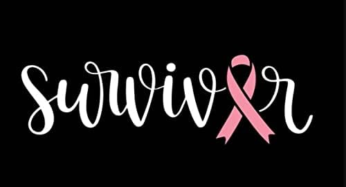 Rak dojke preživjeli 2 naljepnica za vrpcu u boji | Bijela i ružičasta | Napravljeno u SAD -u Stick This! | Naljepnica za prozore automobila