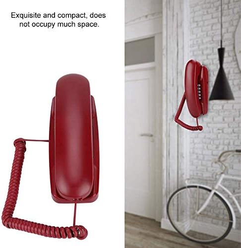 YoideSU telefon s kablovima za zid, zidni nosač i fiksni telefon s funkcijom mute i bljeskalice