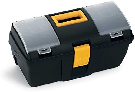 Terry 161 C - Mala kutija s alatima s ladicom i organizatorom - Mjere: 39,3 x 18,9 x 20 cm prozirni