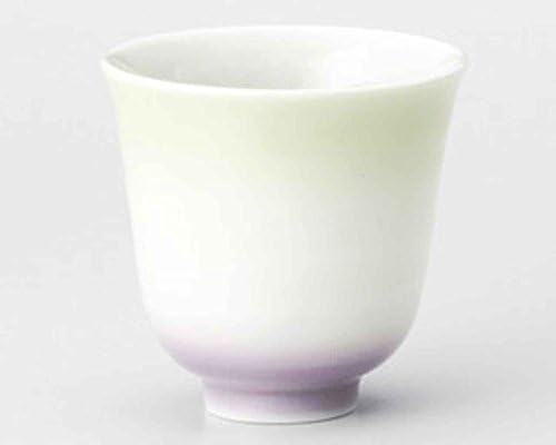Gradacija ljubičasta 3,1 inča od 5 japanskih čaša za čaj bijeli porculan napravljen u Japanu