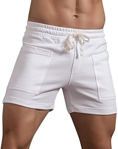 BMISEGM kratke hlače muškarci muški ljetni čvrsta boja Veliki džepovi hlače Pocket String labavi casual sportovi trčanje 2K košarka
