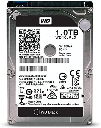 WD Black 1TB Performance Mobilni pogon tvrdog diska - 7200 o/min SATA 6 GB/S 32MB predmemorija 9,5 mm 2,5 inča - WD10JPLX