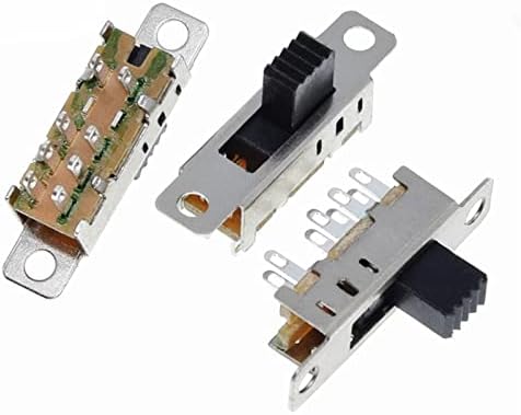 Ahloki Micro Switch 10pcs SS23E04 Dvostruki prekidač za prebacivanje 8 PINS 3 datoteke 2P3T DP3T ručka visoka 5 mm mala klizačka sklopka