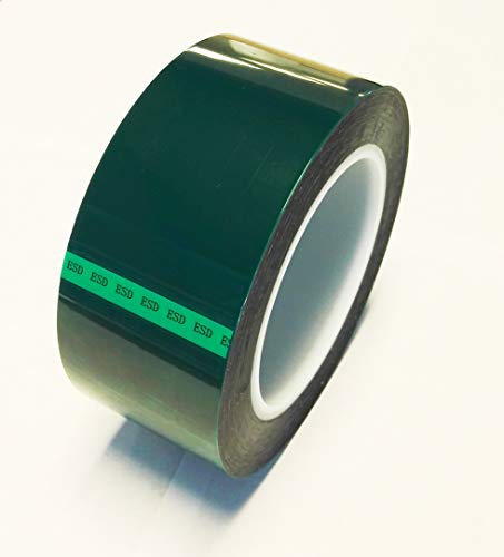 Bertech ESD traka, 1 3/4 inča x 72 jarda, zeleni, poliesterski film s silikonskim ljepilom