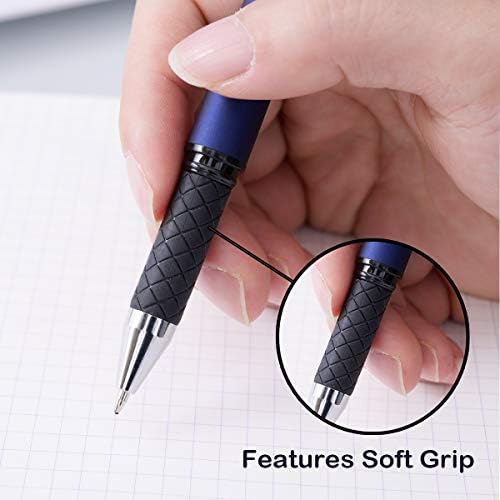 Misibao crna olovka s tintom gel tintom 2 u 1 olovkama srednje točke s olovkom olovkom glatko pisanje za Office Crni gel olovka