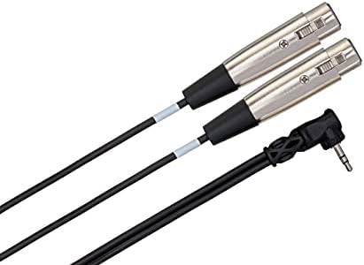 HOSA CYX-402F DUAL XLR3F U DEsni kut 3,5 mm TRS Microphone kabel, 2 stopala