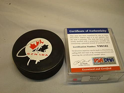 Jordan Eberle potpisao je kanadski hokejaški pak s autogramom od 1 do 1 do NHL pakova s autogramom