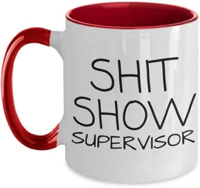 Šolja supervizora usrane emisije smiješna šolja sarkastična šolja poklon za šefovu šalicu kave