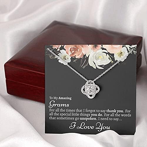 Personalizirani poklon nakita - Zauvijek ljubav ogrlica, Gramsovi poklon, ogrlica s grama, na moje grame, poklon za grame od baka,
