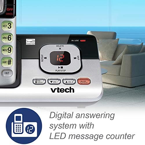 VTECH CS6829 DECT6.0 Bežični telefon za dom sa odgovorom za odgovaranje, ID pozivatelja/poziv poziva, tipkovnice za osvjetljenje i