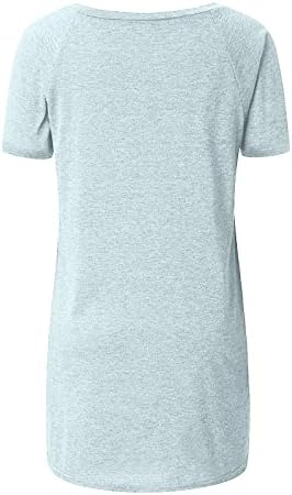 Ženski vrhovi duga košulja majica s kratkim rukavima Preveliki ljetni O-Neck Tunic TOPS Casual Loose Fit Bluus Basic Tee