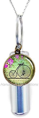 Kremacija bicikla urna, ogrlica za kremiranje bicikala, ogrlica sportaša u urnu ogrlica, poklon za bicikliste, ljubavna kremacija u