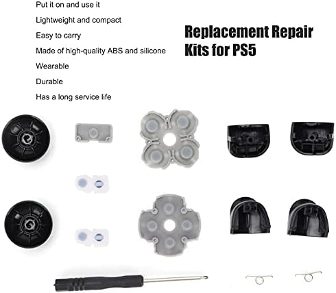 PS5 komplet za zamjenski dijelovi kontrolera za PS5 ručicu provodljivi rocker od gumene jastučiće + 3D plastični poklopac + L12 zamjenski