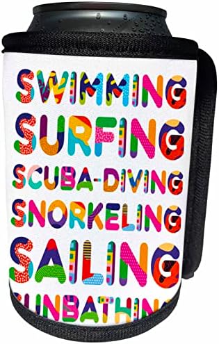 3Drose šareni ukrasni tekst plivanja surfanje. - Omota za hladnjak za hladnjak