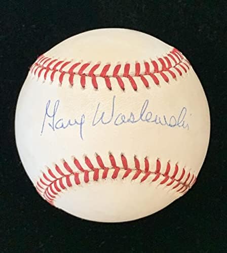 GARY WADLEWSKI 1970-71 NY Yankees potpisao službeni al Budig bejzbol w/hologram - Autografirani bejzbols