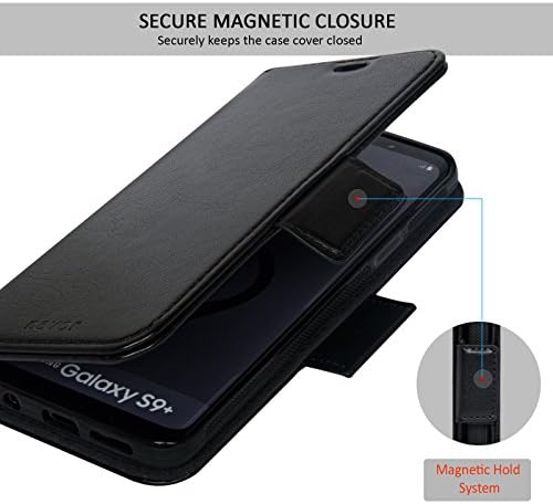 Navor odvojiva magnetska futrola s RFID zaštitom kompatibilno za Samsung Galaxy S9 Plus [Vajio Series] - Black