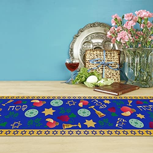 Pashalna stolna staza ploča za Pashu Seder matzah Davidova zvijezda židovski festival blagdanska zabava kuhinja blagovaonica uređenje