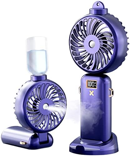 Prijenosni ručni ventilator za zamagljivanje, punjivi putnički ventilator, osobni ventilator za zamagljivanje na baterije od 3000 mAh