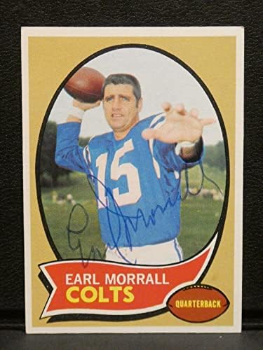 1970. Topps 88 Earl Morrall potpisao je nogometnu karticu autografa s JSA CoA - NFL nogometne kartice