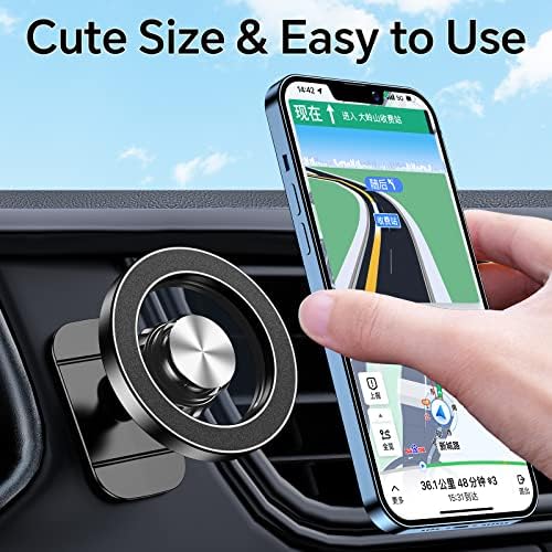 【2-pack】 za iPhone Magsafe Mount za telefon, 【Super jaki magnet】 Magnetski držač telefona za automobil 【360 ° rotacija】 Magsafe Nadzorna