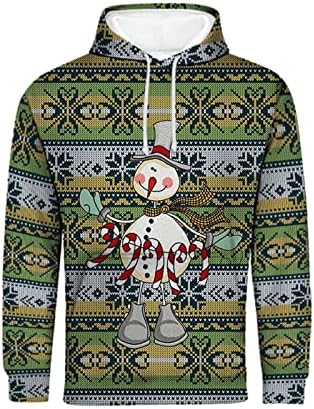 Narhbrg božićne kapuljače za ženske predimenzionirane pulover kapuljače Slatka losa snježne pahuljice grafička dukserica casual vintage