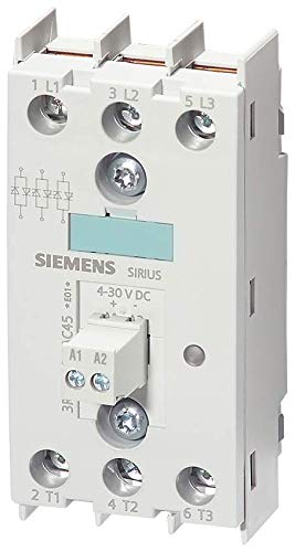 Siemens 3RF22 55-1AC35 relej čvrstog stanja, 45 mm, 3 faza, 3 faza kontrolirana, terminal vijaka, prebacivanje nulte točke, 48-600V