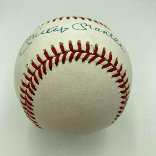 Prekrasan Mickey Mantle potpisao je američku ligu bejzbol PSA DNK stupilo metvicu 9 - Autografirani bejzbols