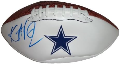 Ken Norton Jr. Autographid Dallas Cowboys Logo nogomet s dokazom, slika Ken -a koji potpisuje za nas, Dallas Cowboys, San Francisco