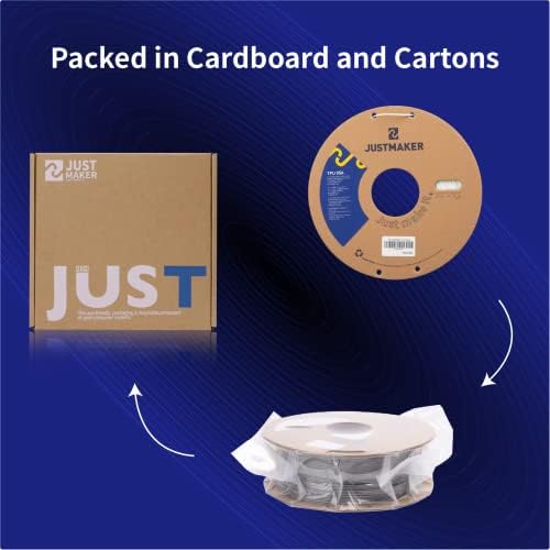 JustMaker PLA SILK 3D pisač, kalem za nadogradnju kartona, svilena sjajna filament, dimenzijska točnost +/- 0,03 mm, 1,75 mm, 1 kg,