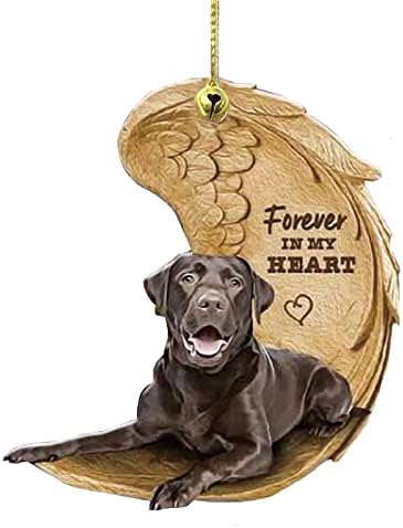 Pas Memorijalni pokloni za gubitak psećeg automobila Pogled na stražnji pogled Ogledalo Viseći Ornament Pribor za ispis labrador retriever