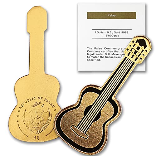 2022. PW 1/2 Gr Palau Zlatna gitara Službena legalna kovanica briljantna s originalnom certifikatom o autentičnosti od strane Mint