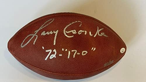 Larry Csonka 1972 17-0 savršena sezona potpisana NFL Wilson Game Football JSA - Autografirani nogomet