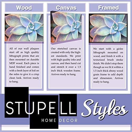 Stupell Industries naslikani drveni dom je gdje god sam s vama Sjeverna Karolina, prevelika zidna ploča, 12,5 x 0,5 x 18,5, višebojana