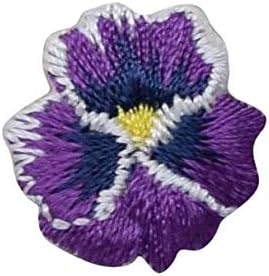 Pansies - Violet - Pansy Flower - Mali mini - vezeno željezo na flasteru