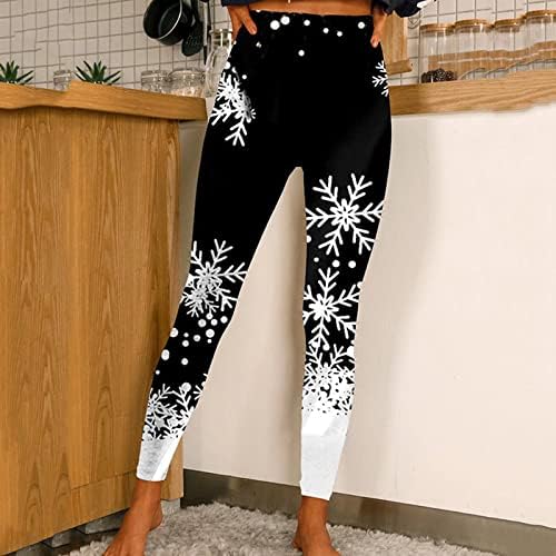 Elastične gamaše s visokim strukom za žene cvjetovi cvjetanja zvijezde grafički salon meke mršave hlače vježbanja joga hlače